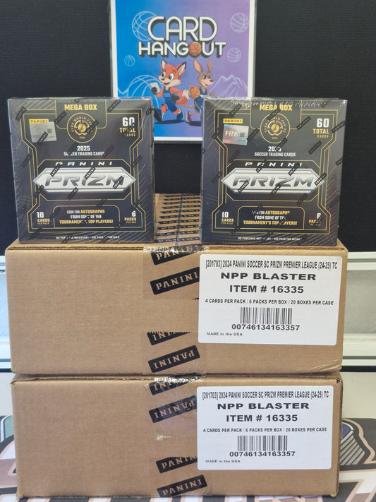 1 case 2024-25 select premier league + 1 case prizm premier league 4 prizm world cup mega boxes